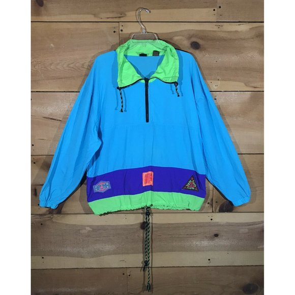 Express Other - Vintage Express Surfs Edge Windbreak Jacket Coat Mens Size Medium Retro 1990s